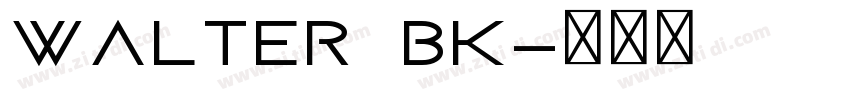 Walter Bk字体转换